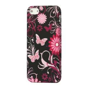 Butterfly Flora TPU Gel Case Cover for iPhone 5