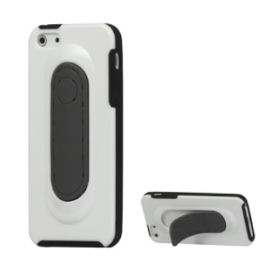 TPU and Plastic Hybrid Stand Case Cover for iPhone 5