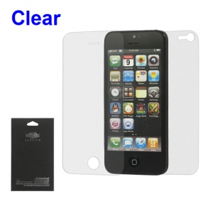 Clear Front and Back Screen Protection Film for iPhone 5