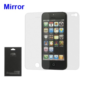 Mirror Front and Back LCD Screen Protector Film Cover for iPhone 5
