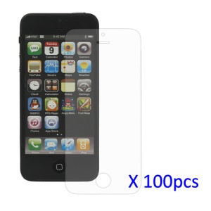 100PCS Clear LCD Screen Guard Film for iPhone 5