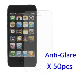 50PCS Anti-Glare LCD Screen Guard Film for iPhone 5