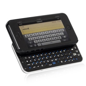 Ultra-thin Slide-out Wireless Bluetooth Keyboard with Hard Case for iPhone 5