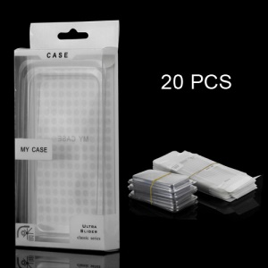 20PCS/Lot Plastic Packing Box + Inner Plastic Frame for iPhone 5 Case, Size: 14 x 7.3 x 2cm