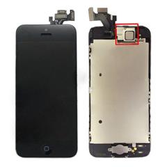 iPhone 5 LCD Assembly with Touch Screen and Other Parts (Digitizer Frame + Front Camera Lens + Home Button + Home Button Flex + Earpiece) - Black