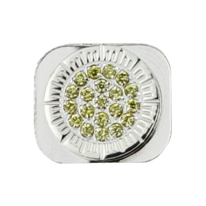 Sparkling Sun Shaped Rhinestone Home Button Key for iPhone 5 - Silver