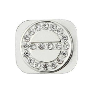 Screw Shaped Rhinestone Home Button Key for iPhone 5 - Silver