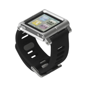Aluminum Bracelet Watch Band Wrist Cover Case for iPod Nano 6 6th Gen - Silver