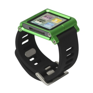 Aluminum Bracelet Watch Band Wrist Cover Case for iPod Nano 6 6th Gen - Green