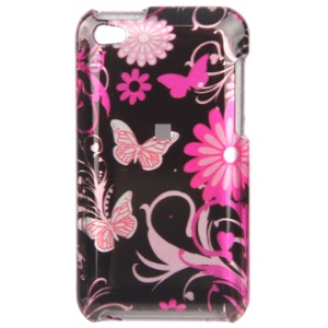 Snap-on Colorized Flora Pattern Hard Plastic Case for iPod Touch 4