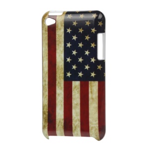Vintage USA American Flag Hard Case for iPod Touch 4