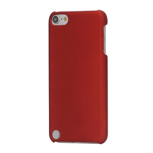 Rubberized Hard Plastic Case Cover for iPod Touch 5 - Red