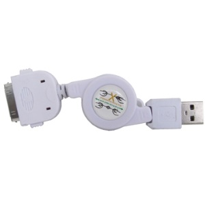 Retractable 30pin to USB Cable for iPod / iPhone 4S 4 3GS 3G 2G