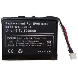 3.7V 600mAh Battery Replacement for iPod Mini
