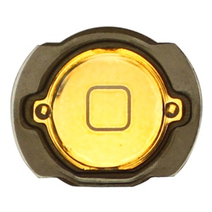 Electroplating iPod Touch 4th Generation Home Button with Rubber Seal Holder - Gold