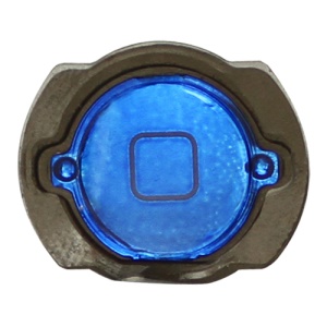 Electroplating iPod Touch 4th Generation Home Button with Rubber Seal Holder - Blue