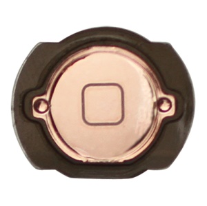 Electroplating iPod Touch 4th Generation Home Button with Rubber Seal Holder - Rose Gold