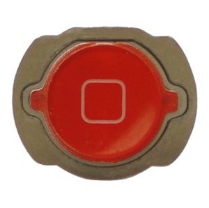 iPod Touch 4 4th Generation Home Button Replacement with Rubber Ring Pad - Red
