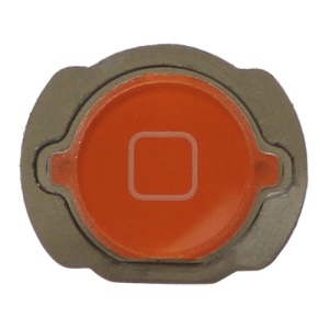 iPod Touch 4 4th Generation Home Button Replacement with Rubber Ring Pad - Orange