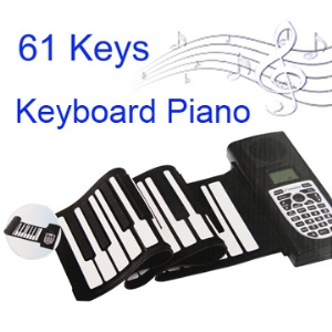 Soft Keyboard 61 Keys Roll Up Piano Musical Instrument with LCD