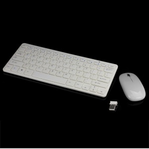 2.4GHz Wireless Desktop System Desktop Mouse and Keyboard Combo - White