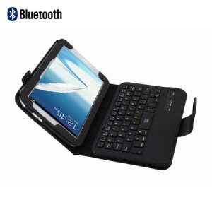 Removable Bluetooth Keyboard Leather Stand Case for Samsung Galaxy Note 8.0 N5100 N5110 - Black
