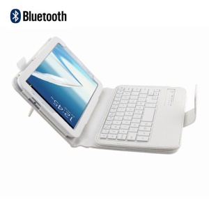 Removable Bluetooth Keyboard Leather Stand Case for Samsung Galaxy Note 8.0 N5100 N5110 - White