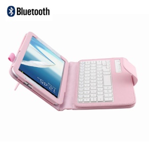Removable Bluetooth Keyboard Leather Stand Case for Samsung Galaxy Note 8.0 N5100 N5110 - Pink