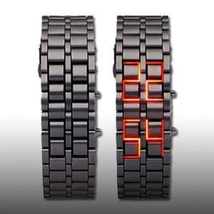 Fashionable LED Light Digital Stainless Steel Bracelet Wrist Watch,Size:18cm