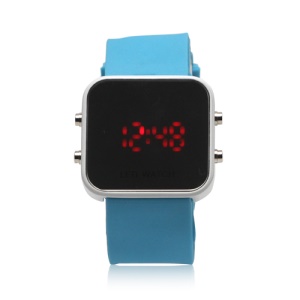 Fashionable LED Digital Sports Wrist Watch - Blue