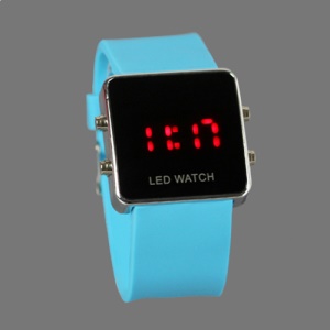 Hot Sports LED Watch with Silicone Band - Blue