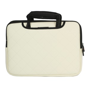Soft Grid Zipper Case Bag Sleeve for MacBook Air / Pro 13.3-inch - White
