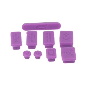 Silicone Anti-Dust Plug Cover Stopper for MacBook Pro 13 15 Air - Purple