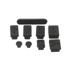 Silicone Anti-Dust Plug Cover Stopper for MacBook Pro 13 15 Air - Black