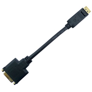 Premium Black Displayport Male to DVI 24+1 Female Cable Adapter for Mac (21cm)