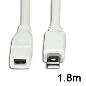 Mini DisplayPort Male to Female Extension Cable, Length:1.8m