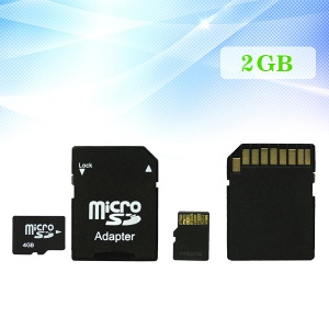 2GB MicroSD TF Flash Memory Card with SD Adapter