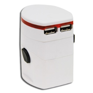 Universal World Travel Adapter 2 with USB Charger