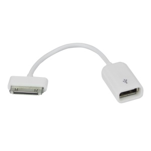USB OTG Cable for Samaung Galaxy Tab 10.1 Connecter Dock to USB Female Host - White