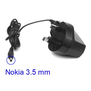 Nokia Travel Wall Charger 3.5mm Plug for Nokia 2610 7210 9300 E70 etc - UK Plug