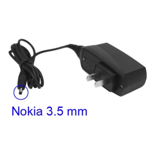 Travel Wall Charger 3.5mm Plug for Nokia 1600 3120 6030 6600 7210 9300 etc - US Plug