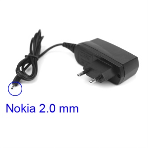 Nokia Travel Wall Charger 2.0mm Charging Interface for N95 N73 E71 5230 6300 - Euro Plug