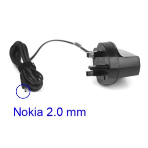 Nokia Wall Travel Charger 2.0mm Charging Connector for N95 N93 E61 E71 - UK Plug