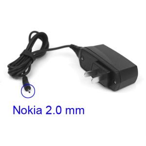 Nokia Wall Travel Charger 2.0mm Charging Connector for N95 N93 E61 E71 - US Plug