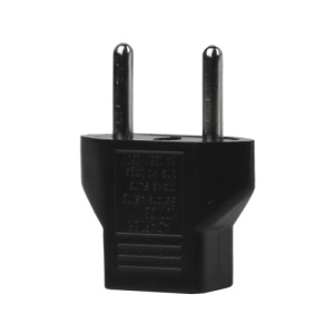 US-EU Flat to Round Power Plug Convertor Adapter