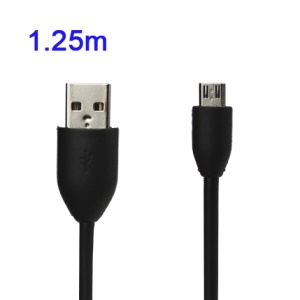 MicroUSB Data Sync Charging Cable for HTC Smartphone Black, Length: 1.25M,high quality