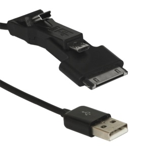 3 in 1 Retractable Mini Micro USB Sync Data Charger Cable for iPad 2 The New iPad iPhone 4S - Black