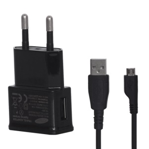 USB Wall Charger Adapter + Micro USB Cable for Samsung i9300 Galaxy S iii / HTC etc - EU Plug