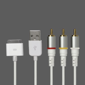 TV RCA USB Video Composite AV Cable for iPad iPhone iPod