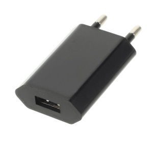 EU Plug 1A USB Power Charger Adapter for iPhone 4S 4 3GS 3G iPod A1300 - Black